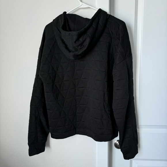 NWT ZYIA Black Quilted Triad Hoodie Size Large Athleisure Fall Autumn Comfort - Picture 9 of 14